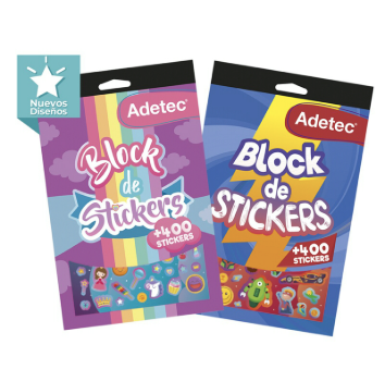 BLOCK DE FIGURAS C/ADHESIVOS ADETEC NIÑA/O