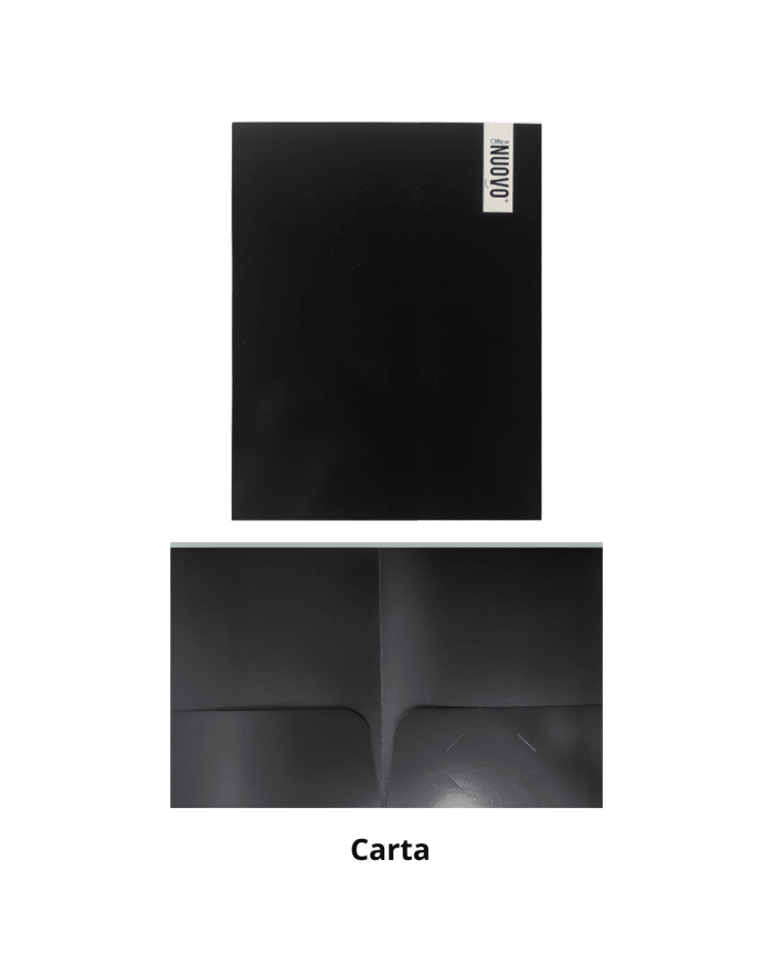 CARPETA CARTA 2 BOLSILLOS NEGRO NUOVO