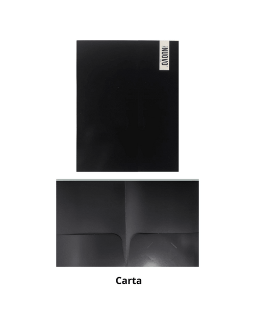 CARPETA CARTA 2 BOLSILLOS NEGRO NUOVO