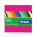 FAJO PAPEL LUSTRE 10X10 CENTIMETROS 24 HOJAS