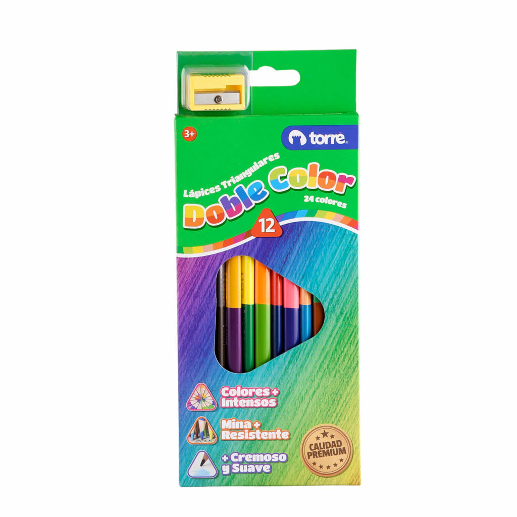 LAPICES DE COLORES DOBLE COLOR