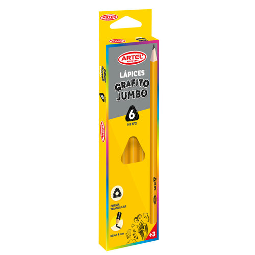 1 LAPIZ GRAFITO JUMBO ARTEL HB N°2