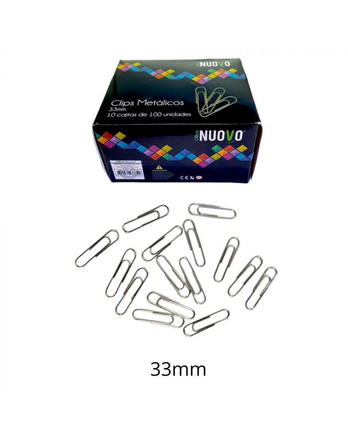 CLIP METALICO REDONDO 33MM SET 100 UNID