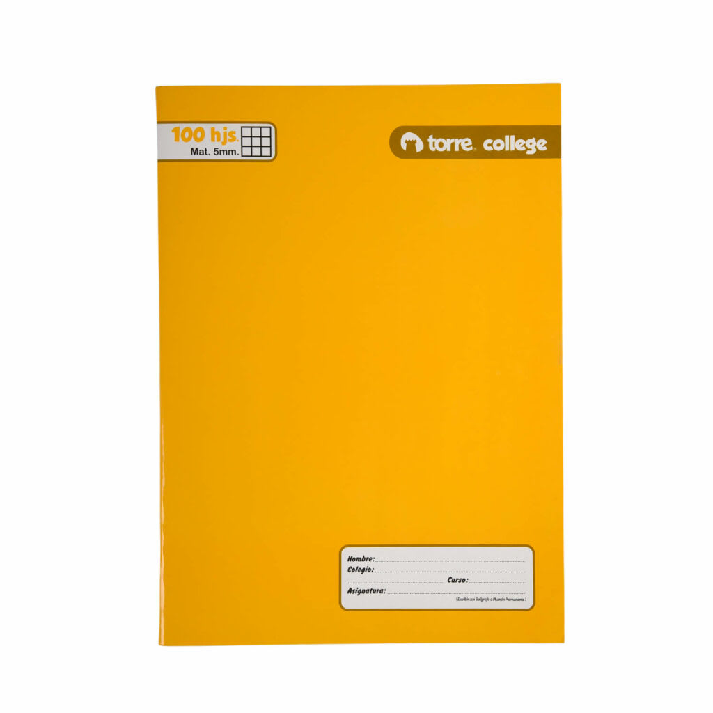 CUADERNO COLLEGE LISO 5MM 100H