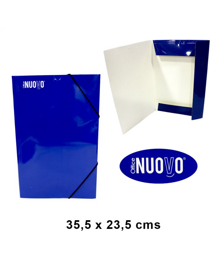 CARPETA C/ELASTICO NUOVO AZUL