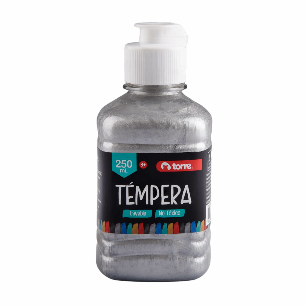 TEMPERA 250 ML PLATEADO