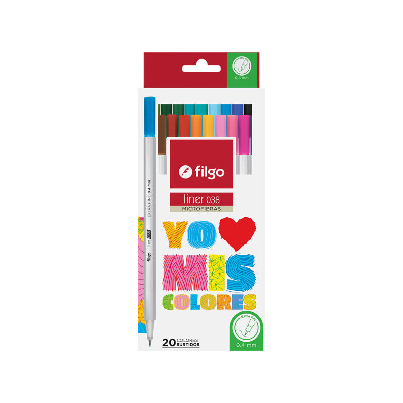 TIRALINEAS ESTUCHE 20 SURT 0.4 MM