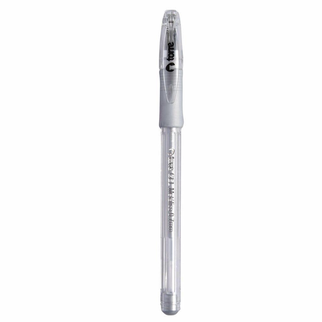 LAPIZ GEL METALICO 0.7MM PLATA