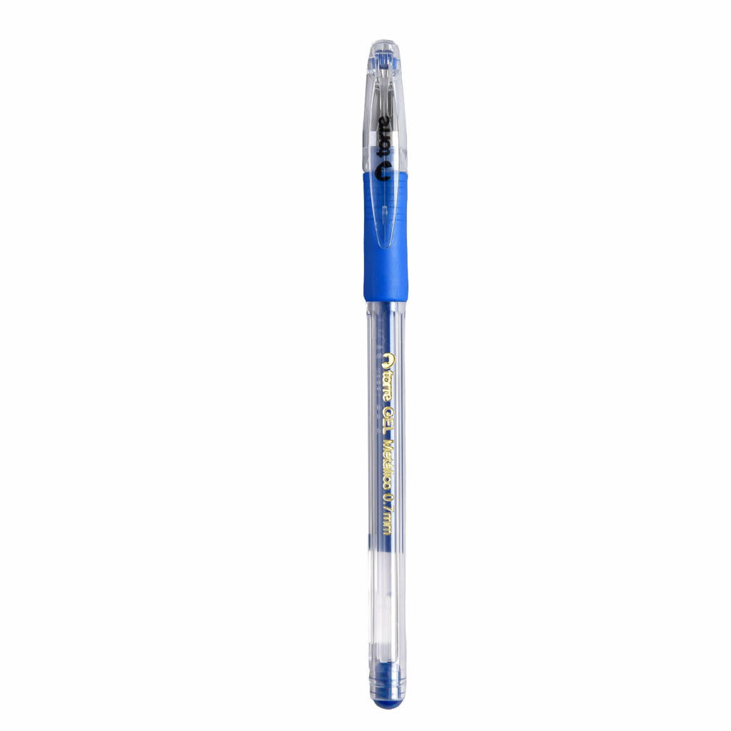 LAPIZ GEL METALICO 0.7 MM AZUL