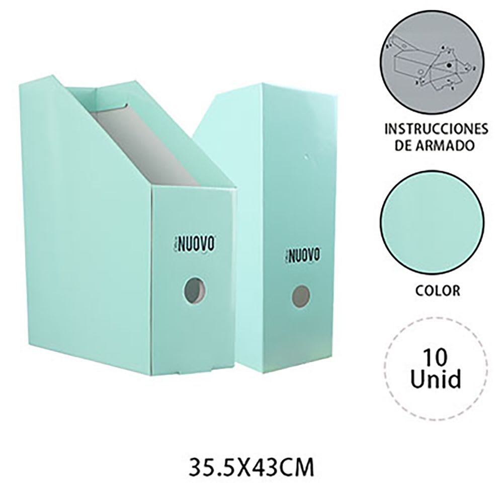 CAJA REVISTERO NUOVO VERDE PASTEL
