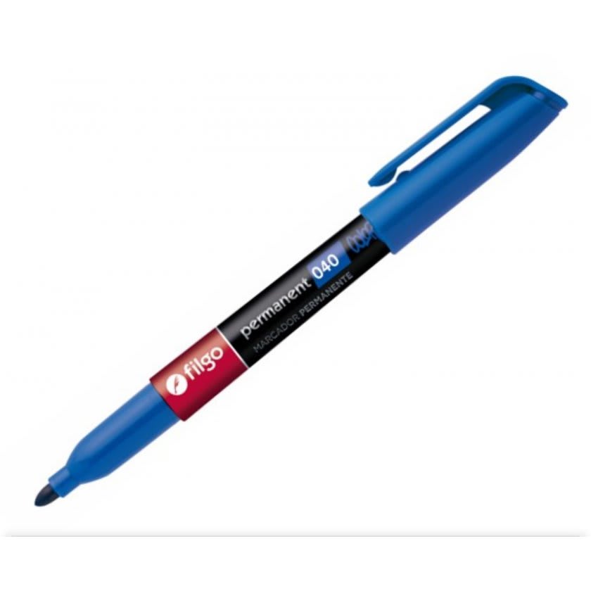 MARCADOR PERMANENTE FINO AZUL FILGO