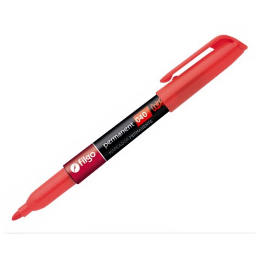 MARCADOR PERMANENTE FINO ROJO FILGO