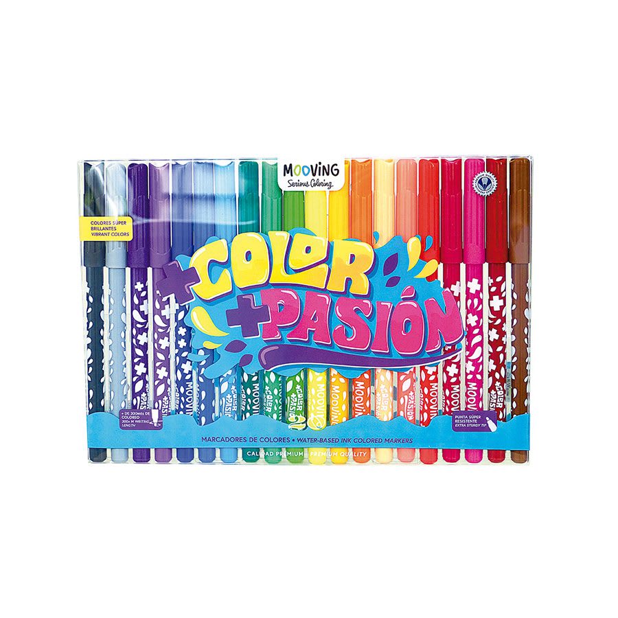 ESTUCHE 20 MARCADORES PREMIUM MOOVING