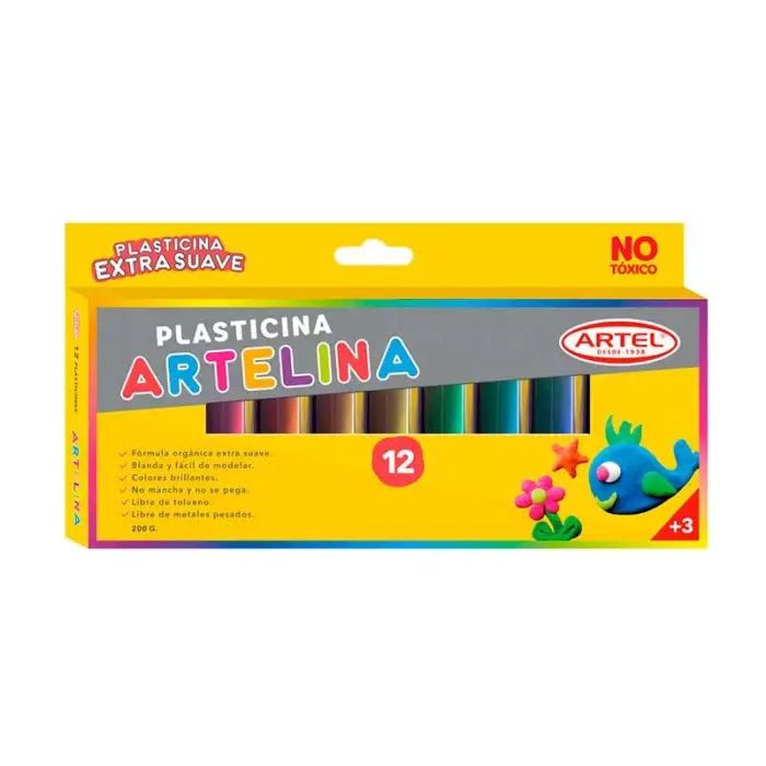 ESTUCHE ARTELINA PLASTICINA 12 COLORES