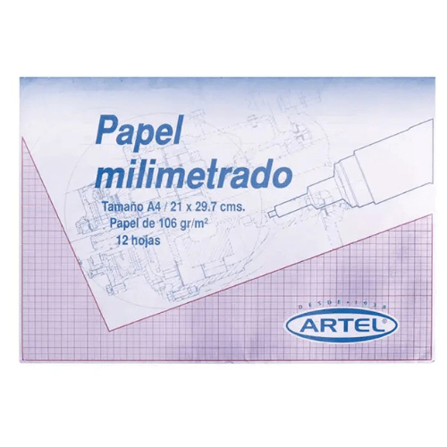 SOBRE PAPEL MILIMETRADO 12 HOJAS A4