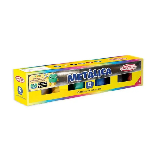 ESTUCHE TEMPERA METALICA 6 COLORES