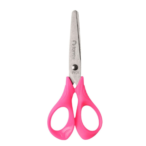TIJERA ESCOLAR COLOR 5'' - MANGO ERGONOMICO - COLORES SURTIDOS