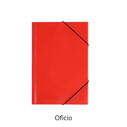CARPETA PLASTICA ELASTICA OFICIO ROJA