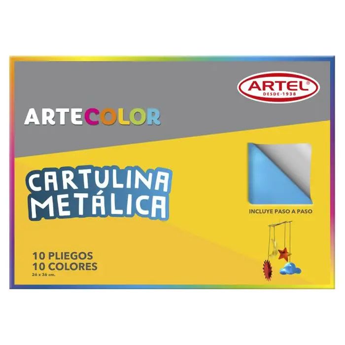 ESTUCHE ARTECOLOR CARTULINA METALICA