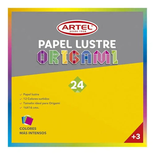 BLOCK PAPEL LUSTRE ORIGAMI 24 HOJAS