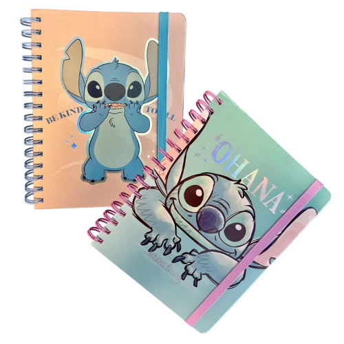 LIBRETA ESPIRAL STITCH HOJAS LINEADAS