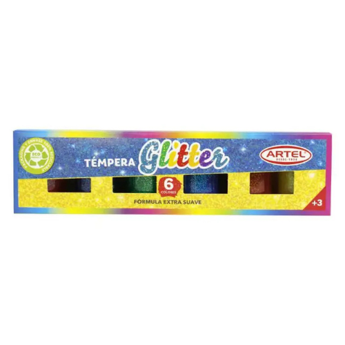 ESTUCHE PINTURA GLITTER 6 COLORES