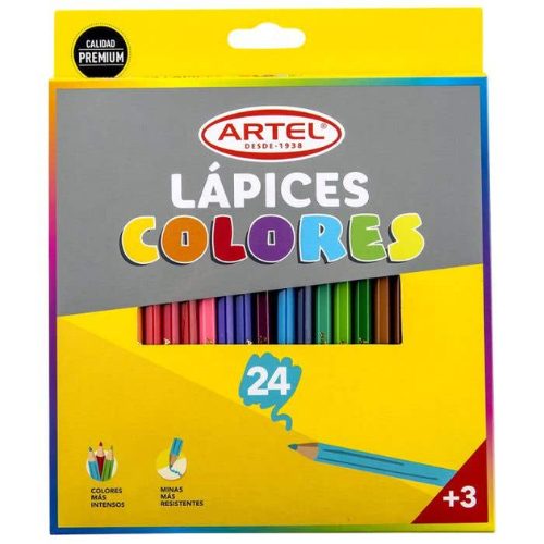 ESTUCHE 24 LAPICES DE COLORES LARGOS