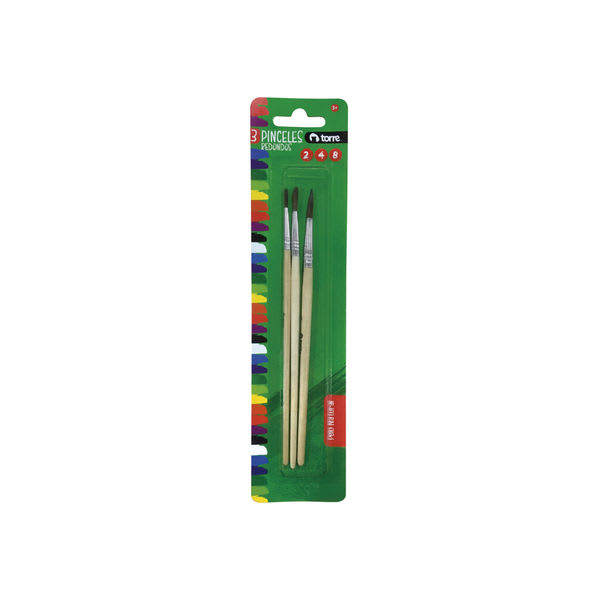 SET PINCELES REDONDOS 2-4-8