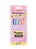 DESTACADORES PASTEL LAPIZ 6 COLORES