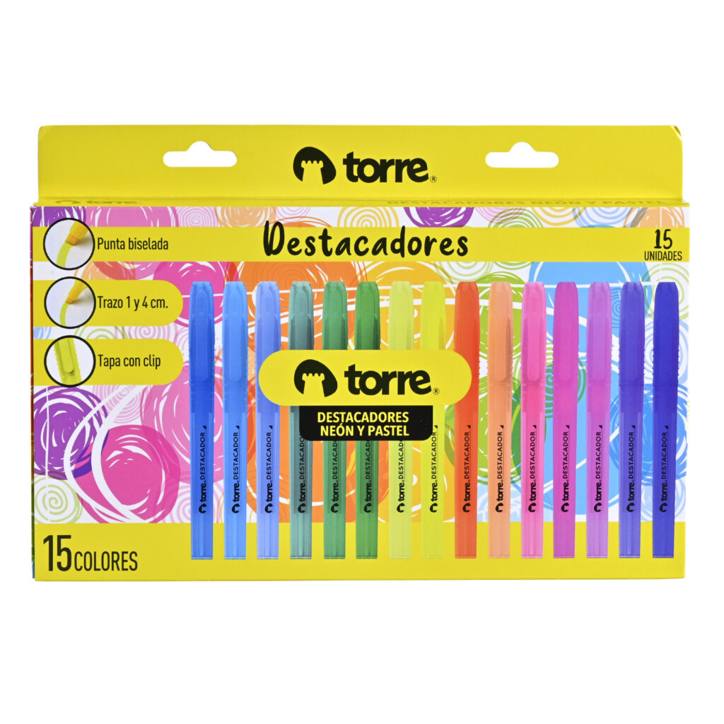 SET DE DESTACADORES LAPIZ 15 UND