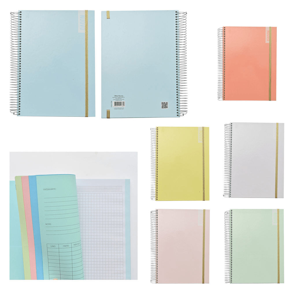 CUADERNO 4 MATERIAS CARTA 200 HJS COLOR PASTEL